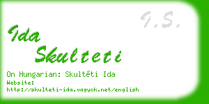 ida skulteti business card