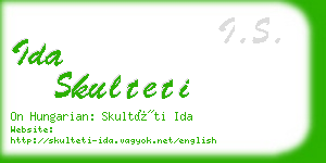 ida skulteti business card